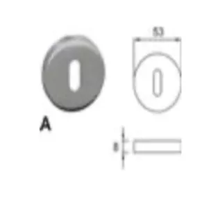 Rosaces d’entrées BB ronde L&L Home+ inox brossé