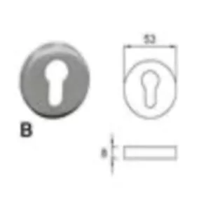 Rosaces d’entrées PZ ronde L&L Home+ inox brossé