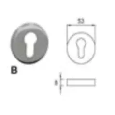 Rosaces d’entrées PZ ronde L&L Home+ inox brossé Rosaces d’entrées PZ ronde L&L Home+ inox brossé