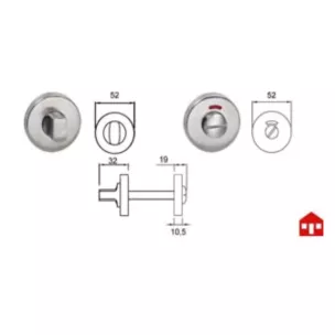 Garniture WC inox L&L Home